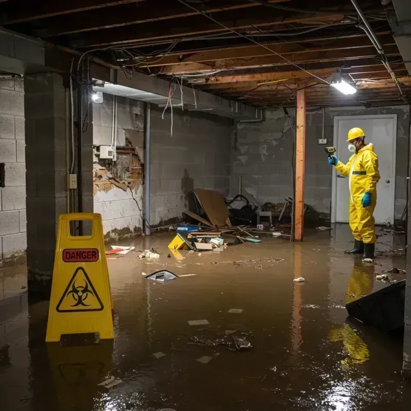 Flooded Basement Electrical Hazard in Holt County, MO Property